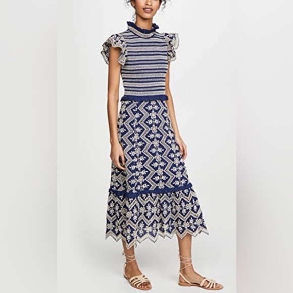 SEA New York striped long dress - Picture 2 of 5